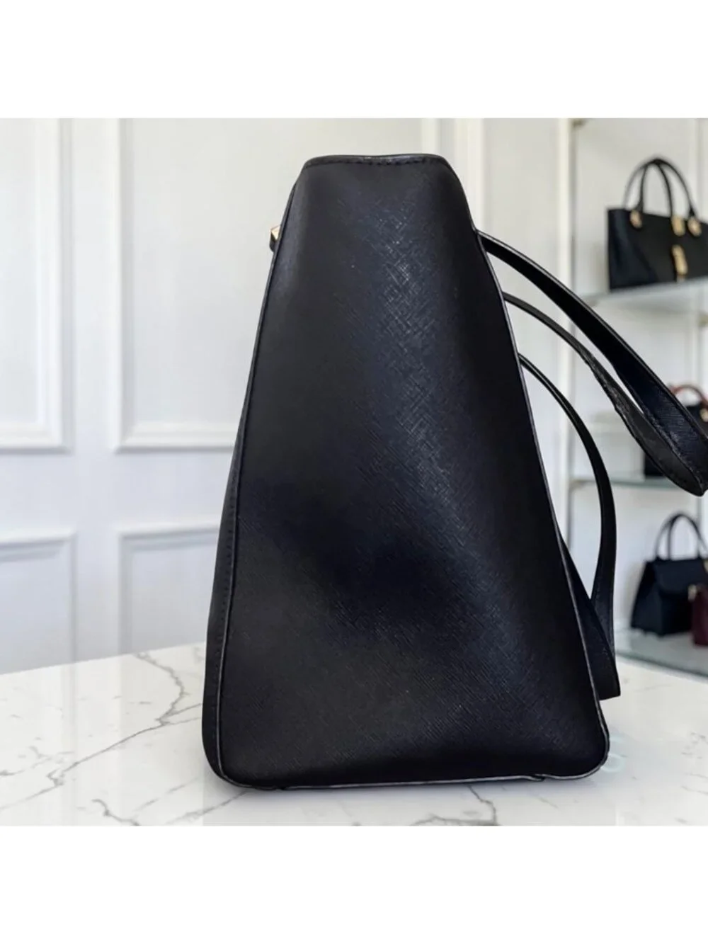 Tory Burch Black Stefano Leather Robinson Shoulder Bag
